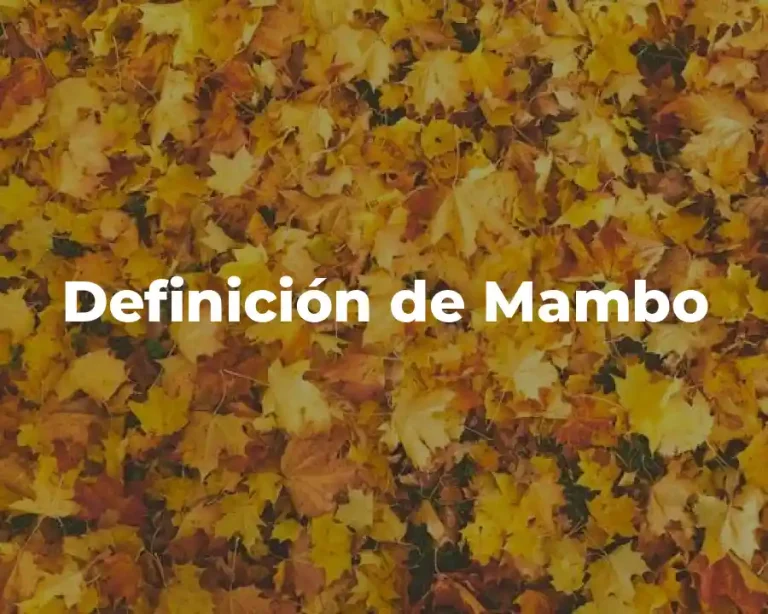 Definición de Mambo