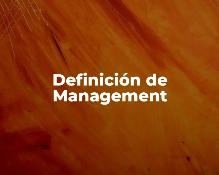 Definición de Management