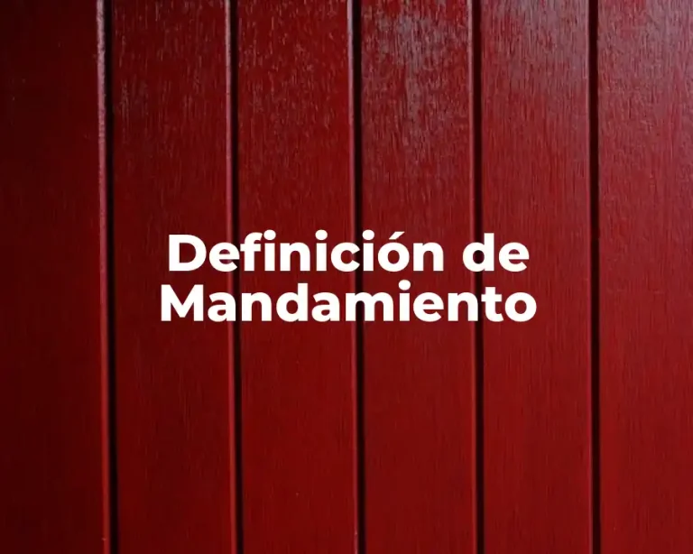 Definición de Mandamiento