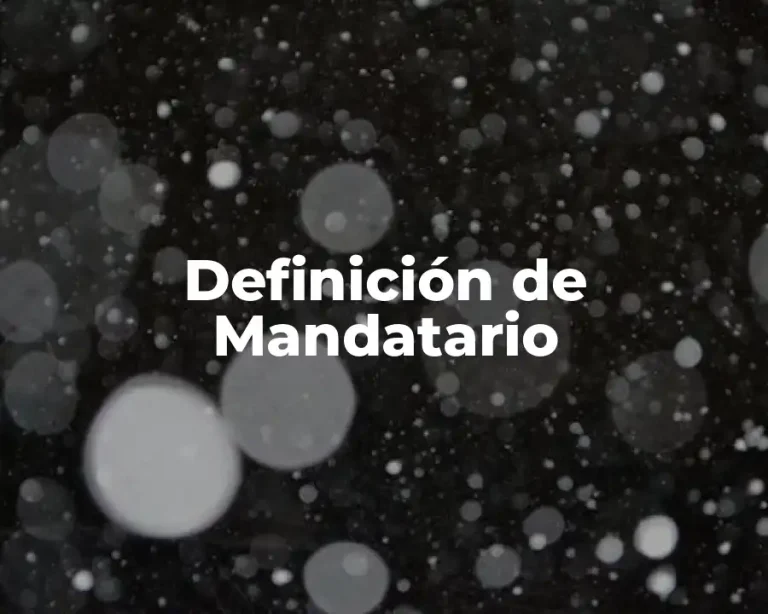 Definición de Mandatario