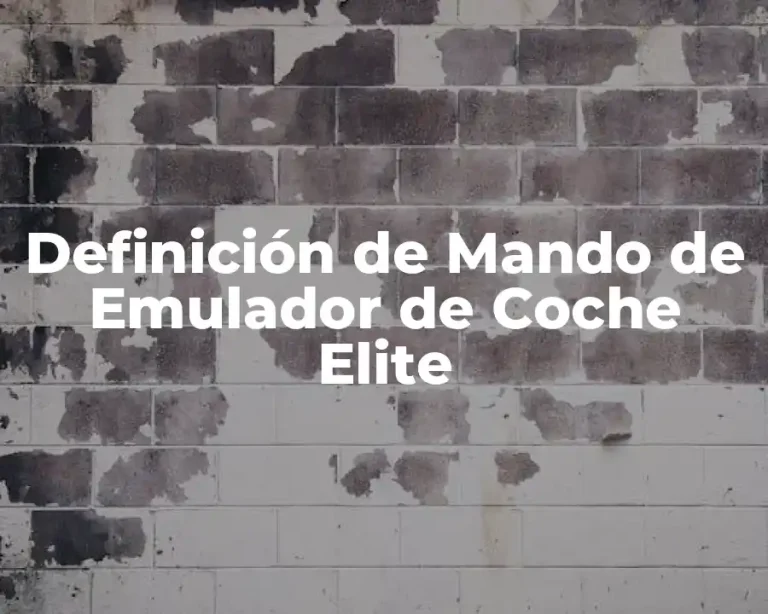 Definición de Mando de Emulador de Coche Elite
