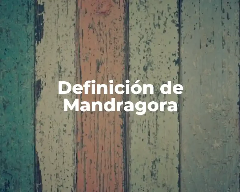 Definición de Mandragora