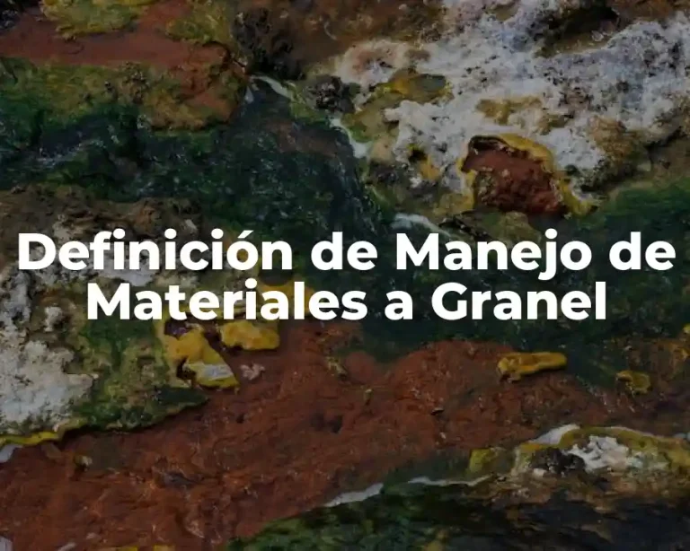 Definición de Manejo de Materiales a Granel