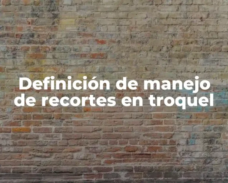 Definición de manejo de recortes en troquel