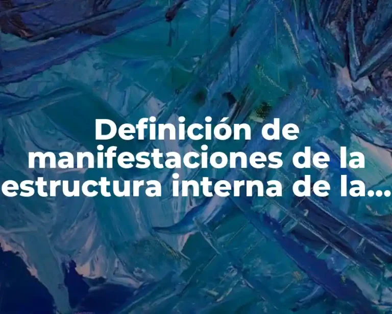 Definición de manifestaciones de la estructura interna de la materia