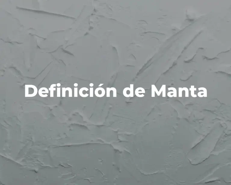 Definición de Manta