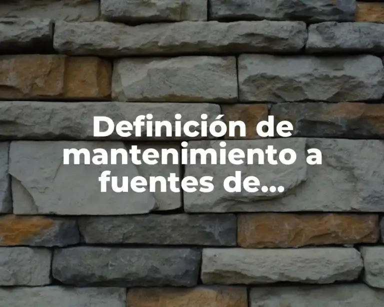 Definición de mantenimiento a fuentes de alimentación