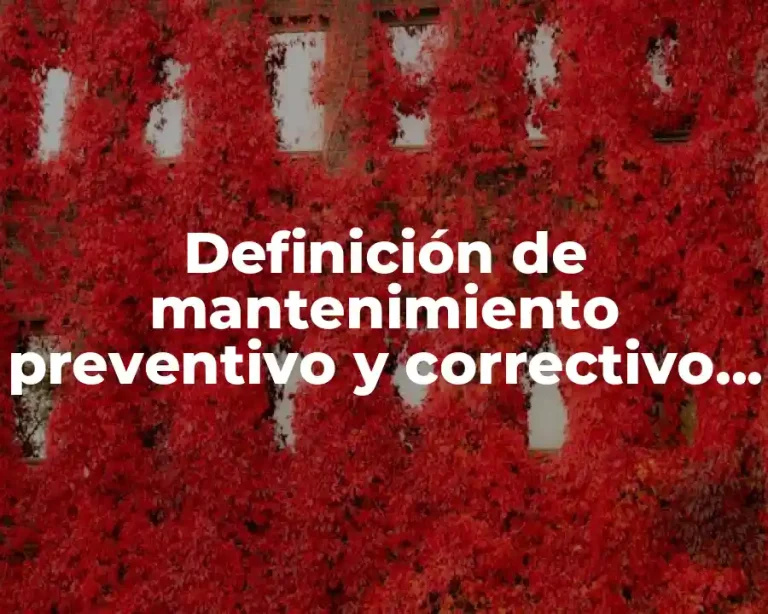Definición de mantenimiento preventivo y correctivo de una computadora