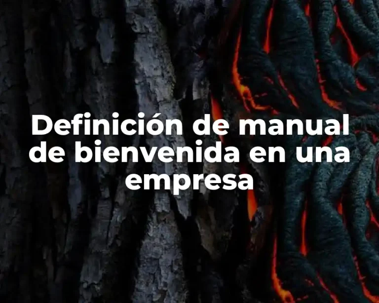 Definición de manual de bienvenida en una empresa