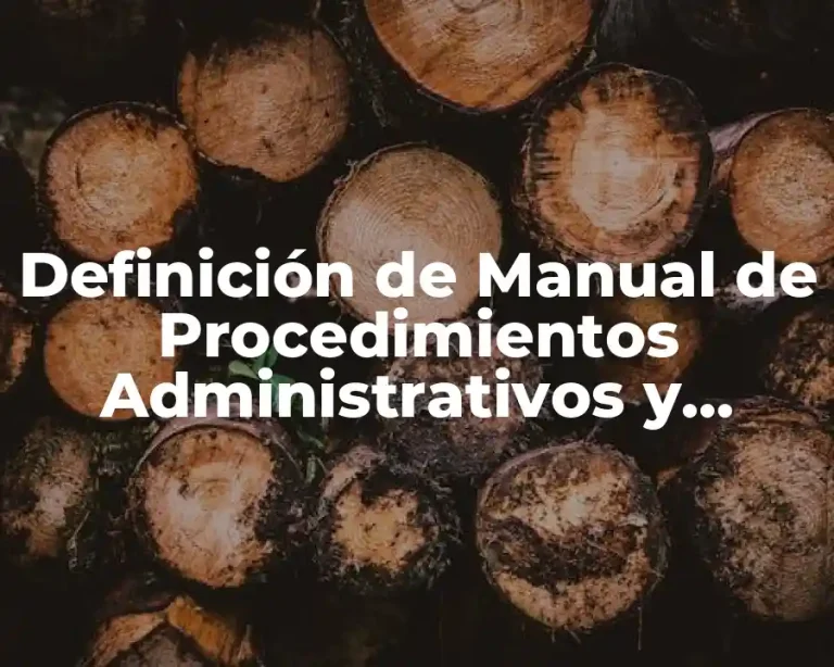 Definición de Manual de Procedimientos Administrativos y Contables