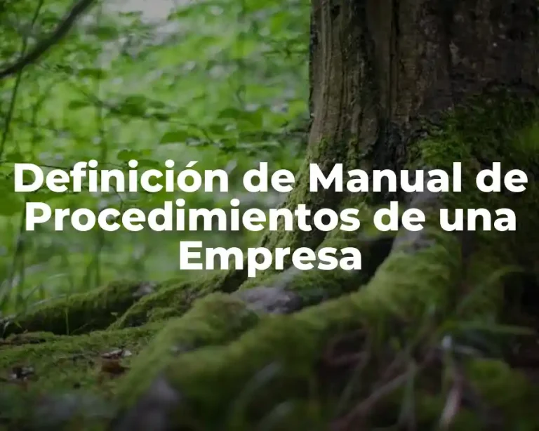 Definición de Manual de Procedimientos de una Empresa