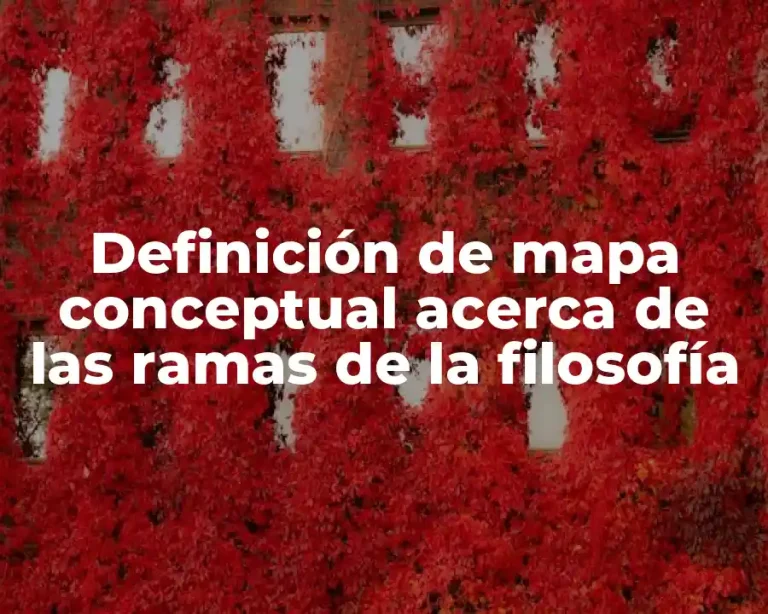Definición de mapa conceptual acerca de las ramas de la filosofía