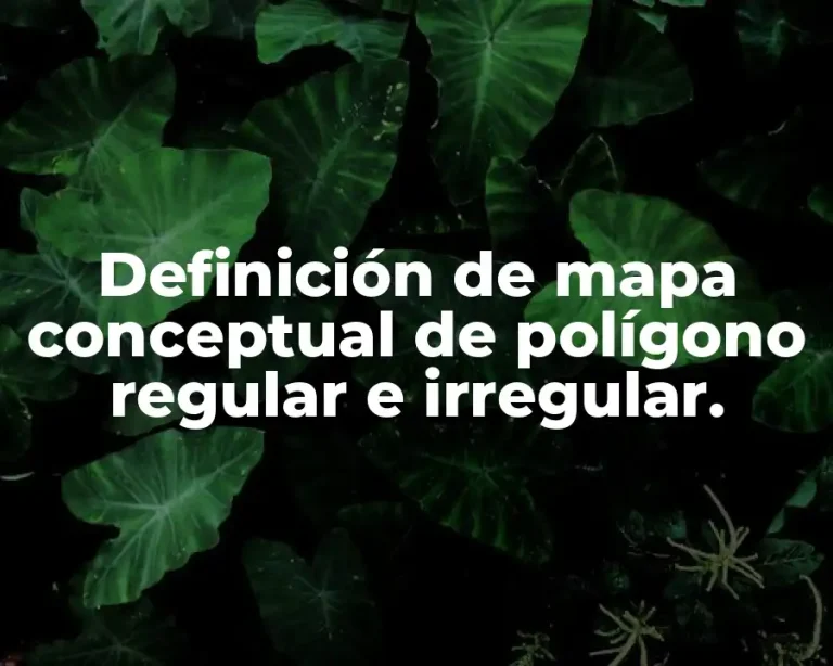 Definición de mapa conceptual de polígono regular e irregular.