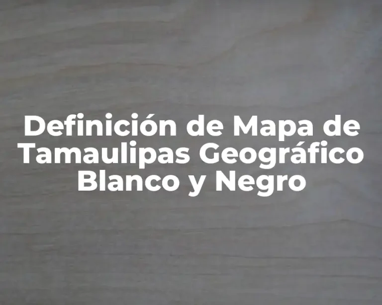 Definición de Mapa de Tamaulipas Geográfico Blanco y Negro