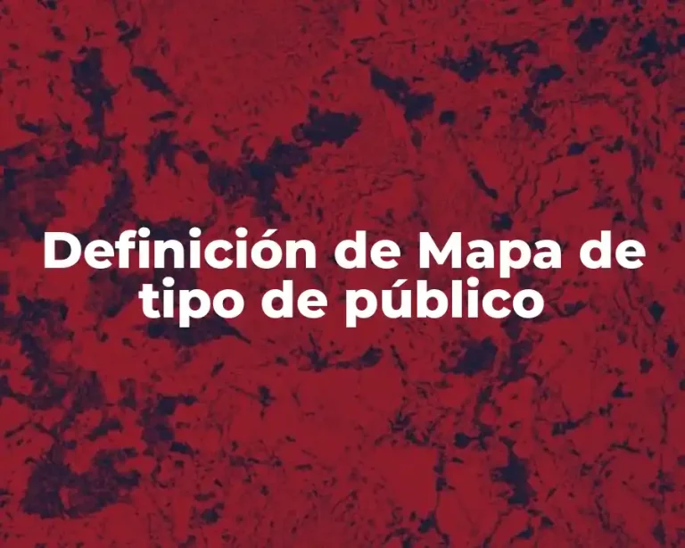 Definición de Mapa de tipo de público