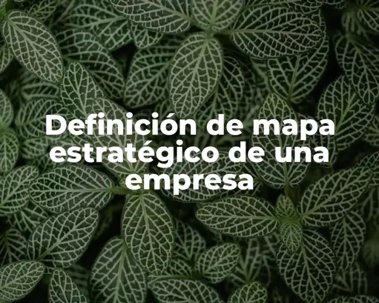 Definición de mapa estratégico de una empresa