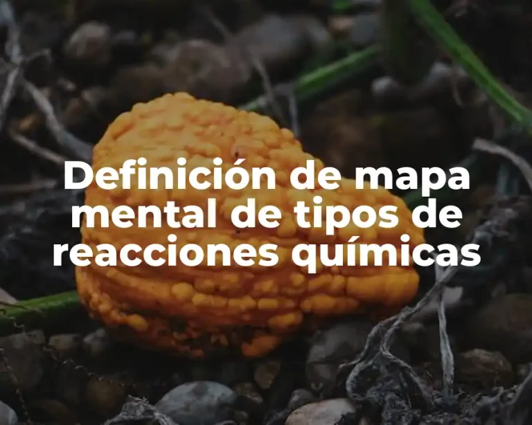 Definición de mapa mental de tipos de reacciones químicas