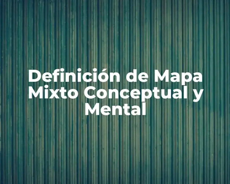 Definición de Mapa Mixto Conceptual y Mental