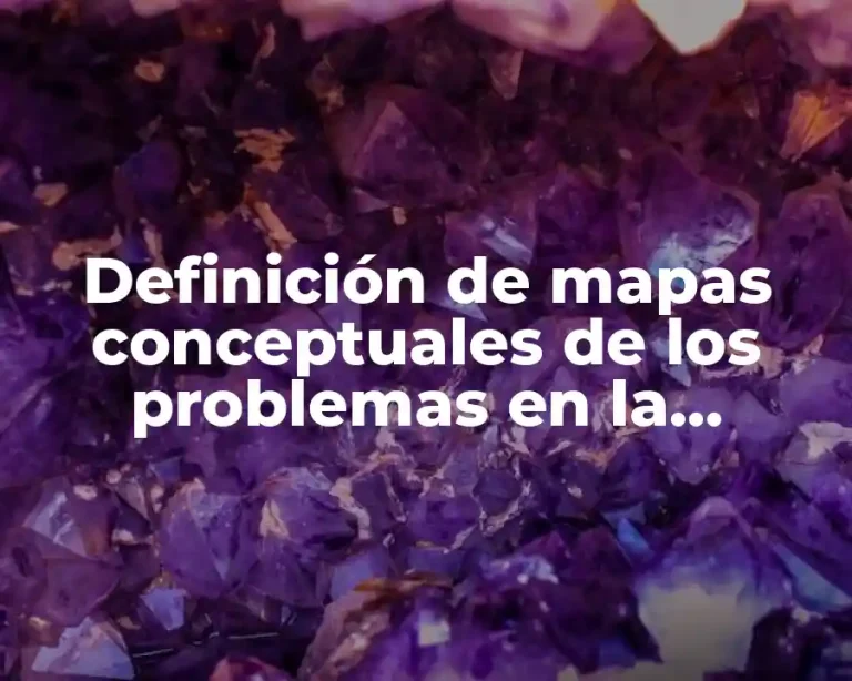 Definición de mapas conceptuales de los problemas en la comunidad