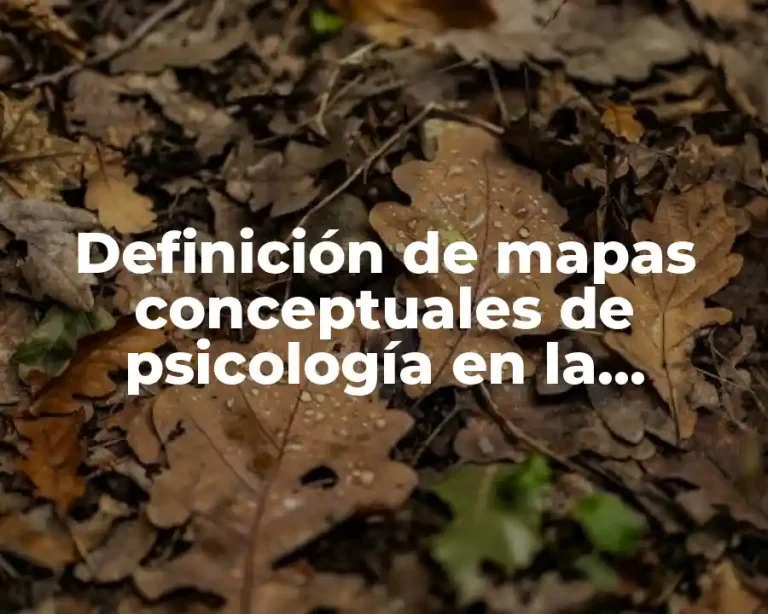Definición de mapas conceptuales de psicología en la globalización