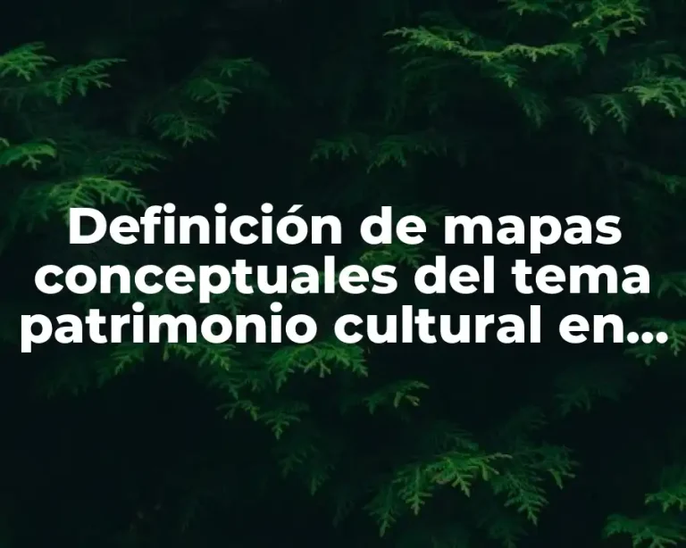 Definición de mapas conceptuales del tema patrimonio cultural en Jalisco