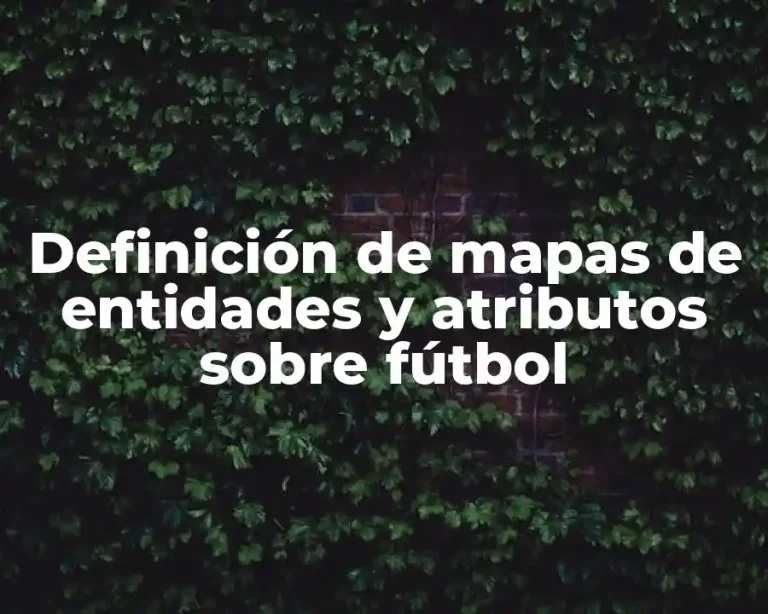 Definición de mapas de entidades y atributos sobre fútbol