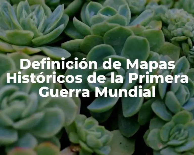 Definición de Mapas Históricos de la Primera Guerra Mundial