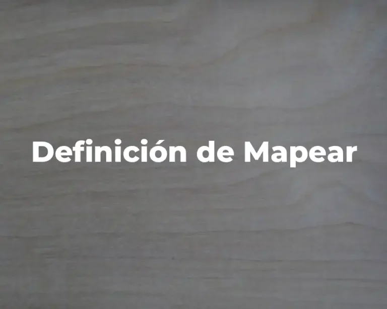 Definición de Mapear