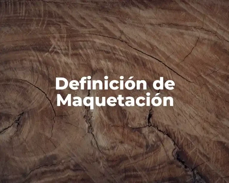 Definición de Maquetación