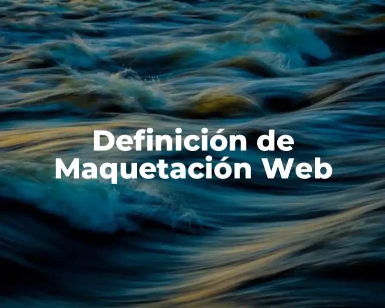 Definición de Maquetación Web