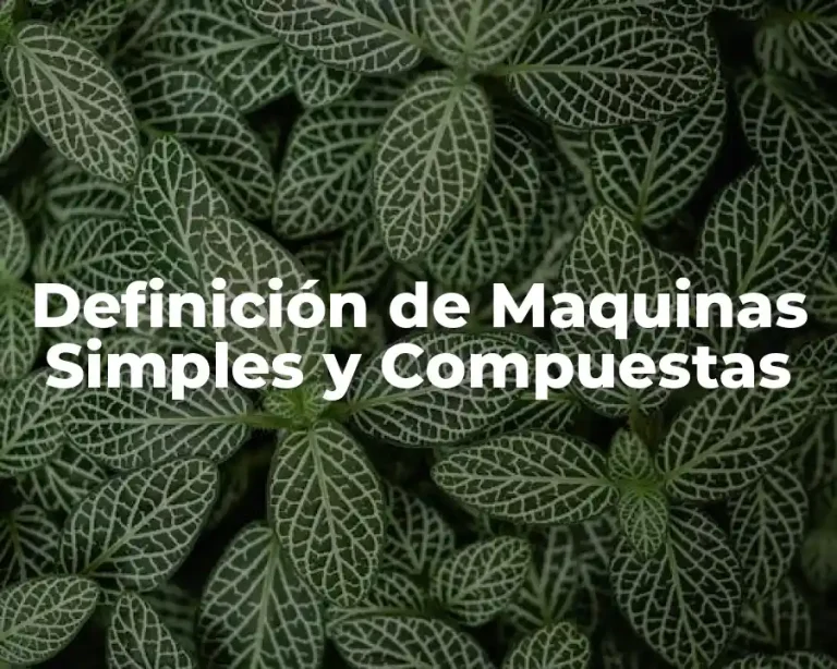 Definición de Maquinas Simples y Compuestas