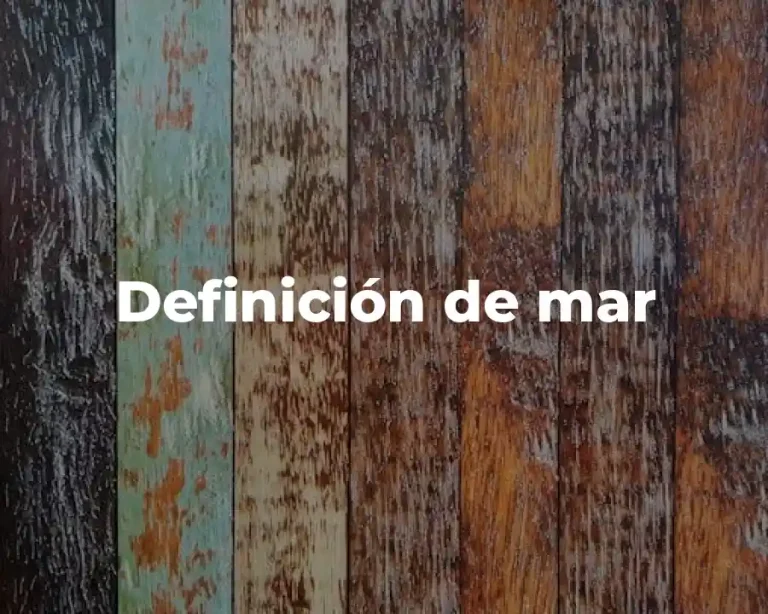 Definición de mar