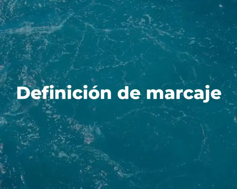 Definición de marcaje