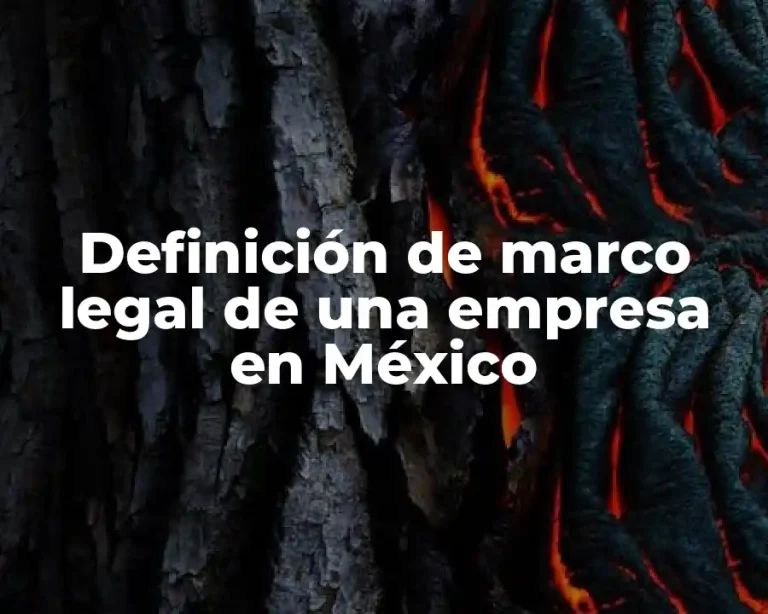Definición de marco legal de una empresa en México