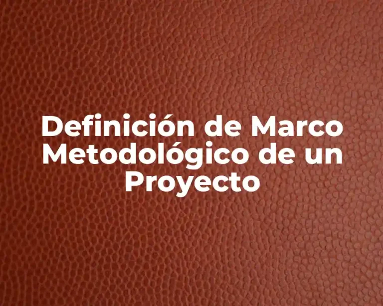 Definición de Marco Metodológico de un Proyecto