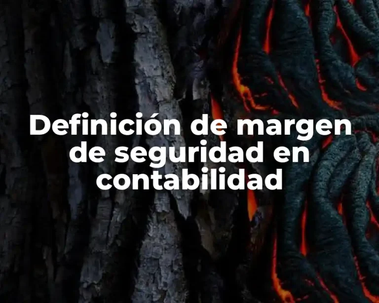 Definición de margen de seguridad en contabilidad