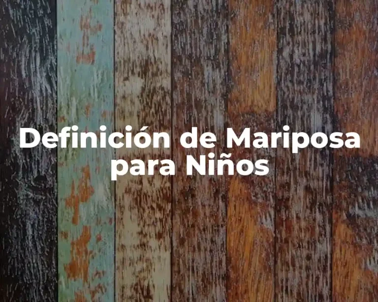 Definición de Mariposa para Niños