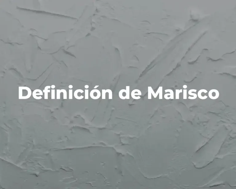 Definición de Marisco