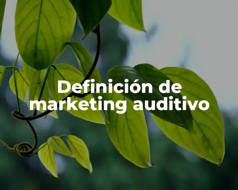 Definición de marketing auditivo