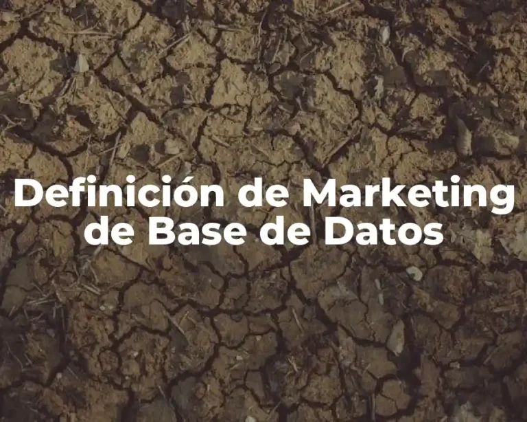Definición de Marketing de Base de Datos