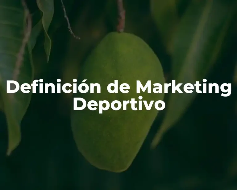 Definición de Marketing Deportivo