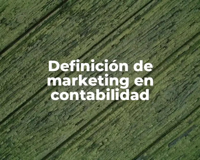 Definición de marketing en contabilidad