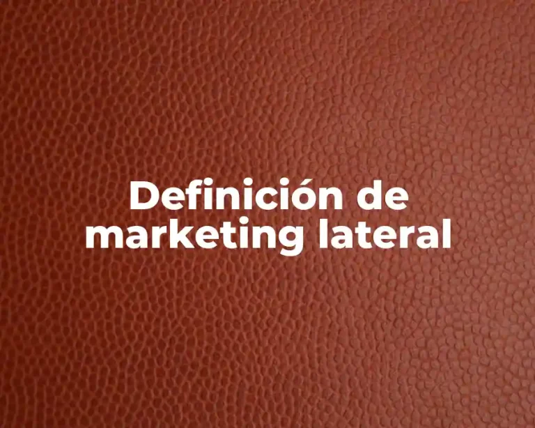 Definición de marketing lateral