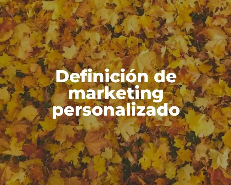 Definición de marketing personalizado