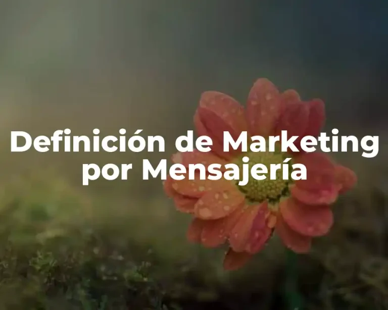 Definición de Marketing por Mensajería