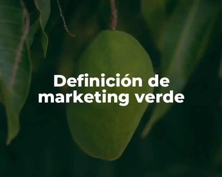 Definición de marketing verde