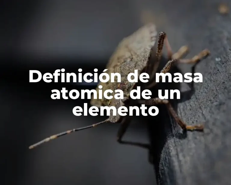 Definición de masa atomica de un elemento