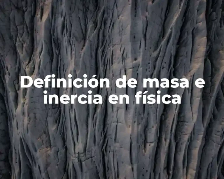 Definición de masa e inercia en física