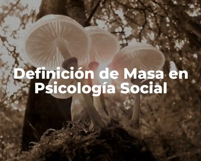 Definición de Masa en Psicología Social