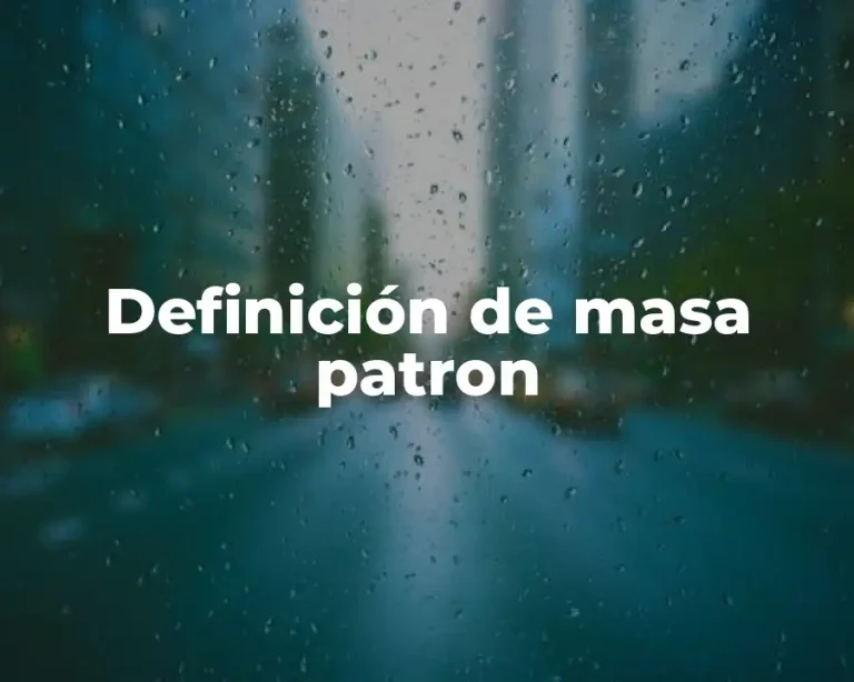Definición de masa patron